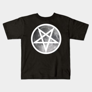 The Moon - Pentagram - Pagan Goddess Kids T-Shirt